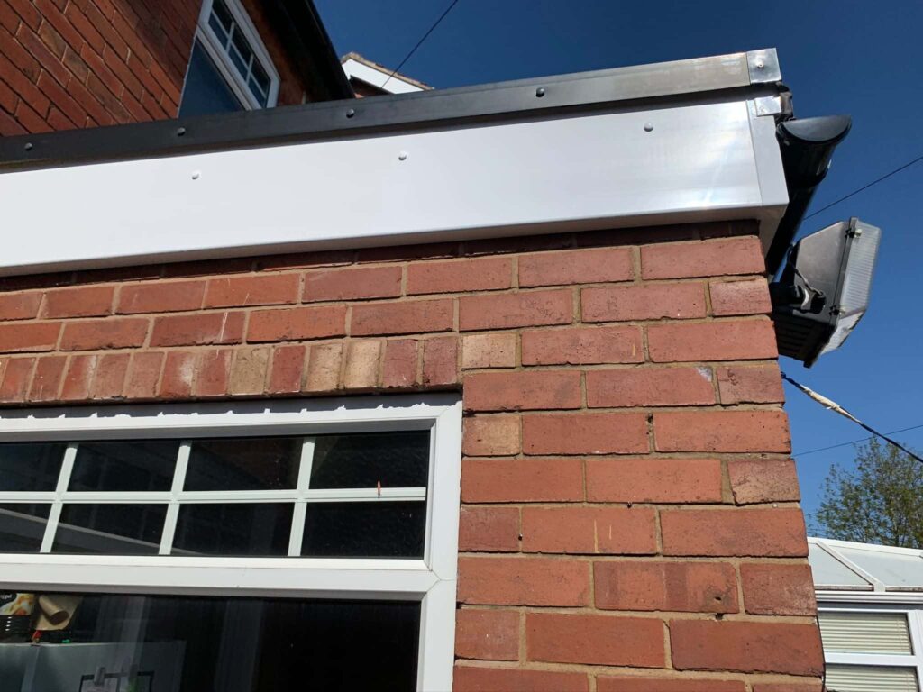 This is a photo of newly installed fascia boards by Northampton Roofing Services